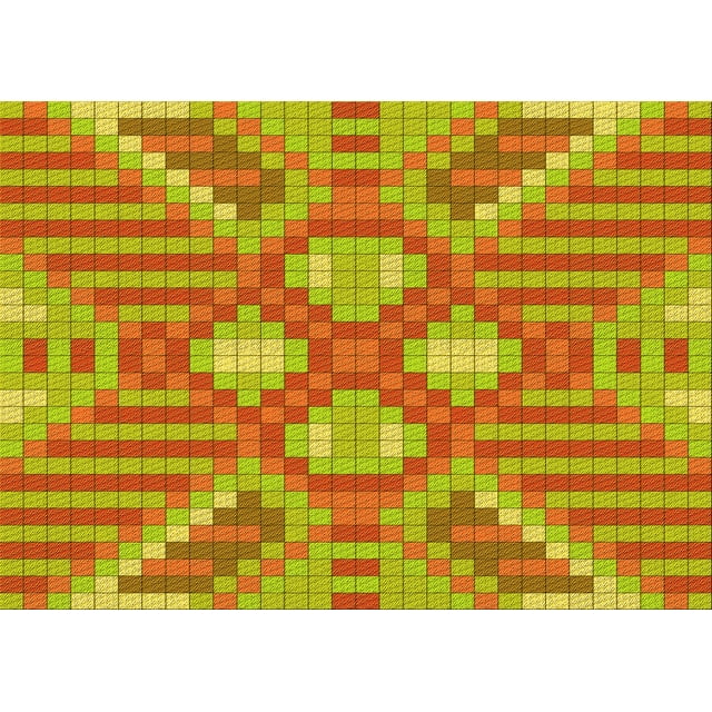 Ahgly Company Tapis Rectangulaire Lavable en Machine Intérieur Transitionnel Orange Rouge Orange, 7 Pieds x 10 Pieds