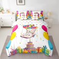 thumbnail image 2 of 7Pcs Western Bedding Colorful Party Decorations Comforter Set Queen, Cowboy Western Decor Bedding Colorful Balloons Comforter + Flat Sheet + Fitted Sheet + 2 Pillowcases + 2 Throw Pillow Covers, 2 of 5