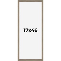 17x46 Frame Gray Barnwood Rustic Solid Wood Picture Frame | 1.5 Inch Moulding Width | Includes UV