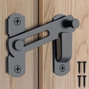 1 pcs Stainless Steel Door Locks Latch, Sliding Door Lock Flip Lock Gate Latch, Security Door Bolt Lock, Black