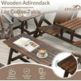 thumbnail image 5 of EPICOZY 6-Piece Outdoor Wood Log Rocking Conversation Set, Patio Adirondack Furniture Set Including 2-Seater Loveseat, 2 Coffee Table, 2 Log Rocker Chair, Garden Bench & Built-in Table, Carbonized, 5 of 7