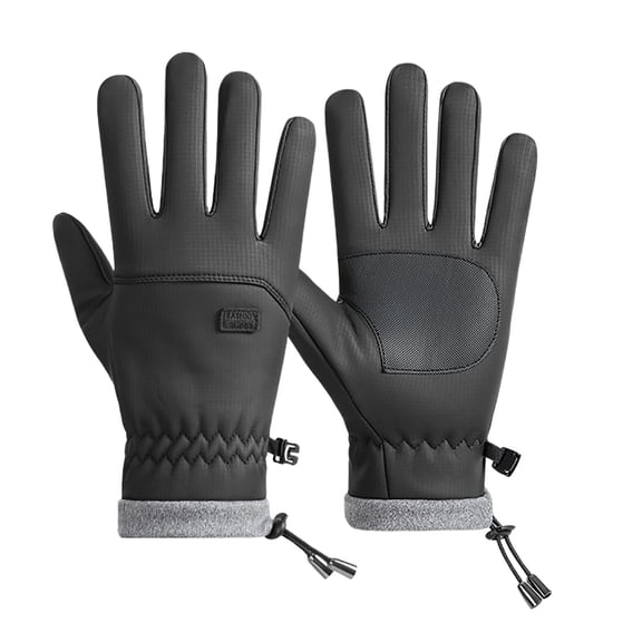 Cinvoph Winter Gloves for Men Women Outdoor Windproof Driving Cycling Gloves Polar Fleece Gloves Non-slip Gloves for Outdoor Snow Activity Sports Soccer Shooting Gaming, A#Black