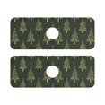 thumbnail image 7 of Yayeee Faucet Mat for Kitchen Sink 14.7" Diatomite Long Splash Guard Pad, Hand Drawn Christmas Trees, 2 Pack, 7 of 7