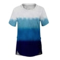 thumbnail image 4 of SMihono Hauts pour Femmes Été Mode Décontractée Femme Blouse à Col Rond Imprimée Manches Courtes T-Shirt Été Hauts T-Shirt Oversize pour Femmes, 4 of 4