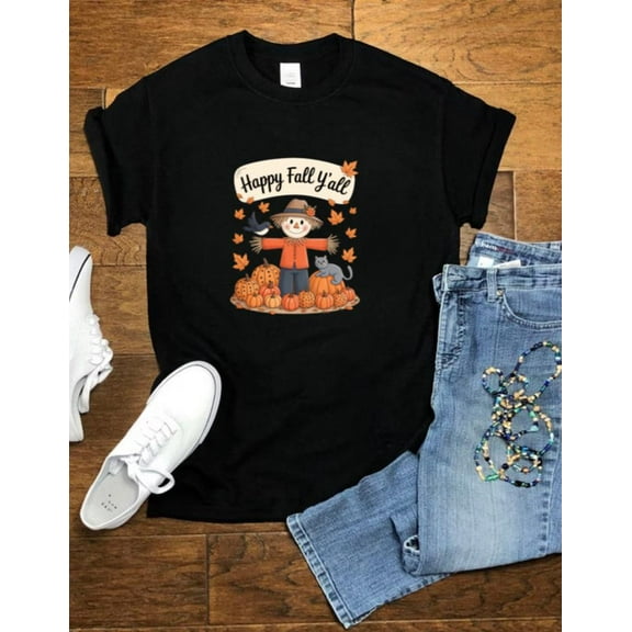 Fall Cute Lovers Pumpkin Thanksgiving Halloween Unisex T-Shirt, up to size 5XL