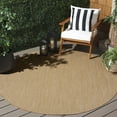 thumbnail image 2 of Safavieh Courtyard Finnian Solid Indoor/Outdoor Area Rug, Natural/Cream, 6'7" x 6'7" Round, 2 of 12