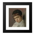 thumbnail image 2 of Isidor Kaufmann 20x21 Black Modern Framed Museum Art Print Titled - Portrait of a Young Boy with Peyot, 2 of 5