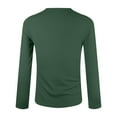 thumbnail image 5 of larppty Women's Scoop Neck Long Sleeve Shirts Ribbed Slim Fitted Casual Solid Color Basic Top Blouses Dark Green, L, 5 of 6