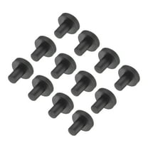 Uxcell High Temp Silicone Plug Mount Dia 4mm/0.16 inch t Shaped Rubber Stopper Hole Plugs for Powder Coating Plating Waterproof Plugs Sealing Plugs Black Pack of 12