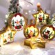 thumbnail image 5 of Guirnalda de luces navideñas, Papá Noel, guirnalda de luces de hadas, adorno para árbol de Navidad, decoración del hogar, colgante de luz de madera, 2 piezas (B) ER, 5 of 5