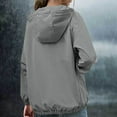 thumbnail image 4 of Womens Rain Jacket Raincoat Windbreaker Running Waterproof Lightweight Packable with Hood Travel Hiking Cycling Coats for Women, 4 of 5