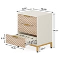 thumbnail image 6 of Resenkos Night Stands for Bedrooms, White and Gold Light Wood Grain Nightstands with 3 Drawers Bedside End Tables Storage for Living Room, 6 of 7
