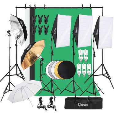 SalonMore Photography Lighting Kit Softbox Backdrop Stand Set