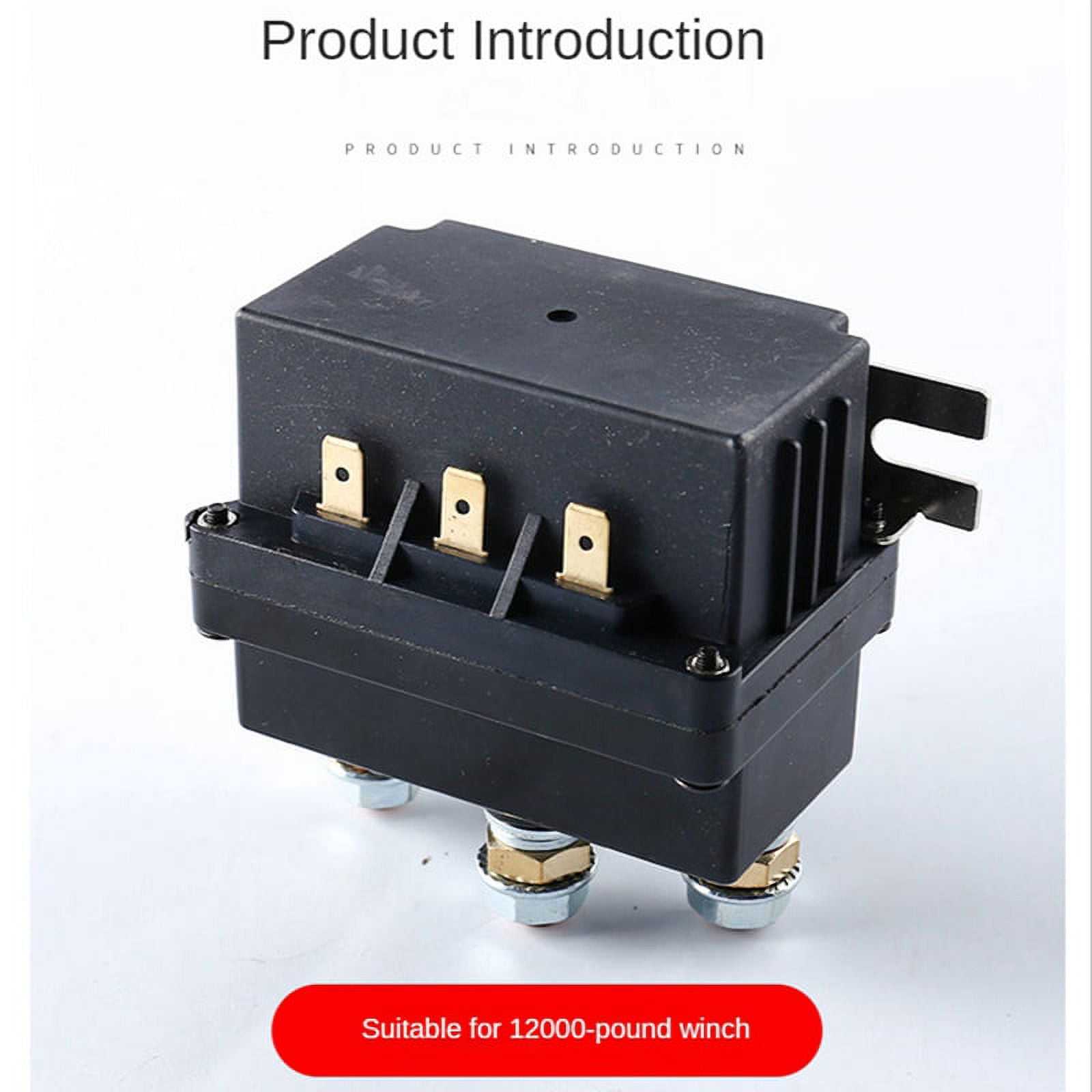 Universal Contactor Winch Control Solenoid Relay 12V 500A Winch Solenoid Relay 500A DC Switch 4WD ATV Control