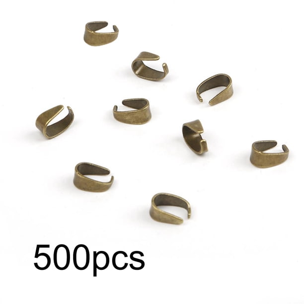 Metal Pinch Bail Connector Semillas Colgantes Hallazgos Charm Pendant Broches Hebilla para Fabricación Hallazgo , bronce Soledad broche colgante