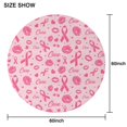 thumbnail image 6 of Pink Breast Cancer and Pioneer Flower Love Round Tablecloth 60"x60",Wrinkle Wipeable Table Cloth for Kitchen Dining Room Picnic Patio Party, 6 of 6