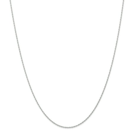 - 10k White Gold .95 mm Carded Cable Rope Chain