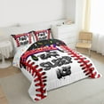 thumbnail image 3 of Feelyou Kawaii Birthday Cake Bedding Comforter Set, Cartoon Baseball Sport Twin Comforter Sets, Black Eat Sleep Ice Reversible Bedding Set, Luxury Bedroom Decor, 2pcs, 3 of 8