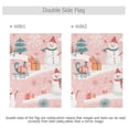 thumbnail image 4 of Yayeee Garden Flag 12" x 18" Double Sided Outdoor Yard Lawn Holiday Decorations, Pink Christmas Snowman, 4 of 6