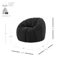 thumbnail image 3 of NPD Furniture Callista Fabric Swivel Accent Chair in Monroe Black, 3 of 12