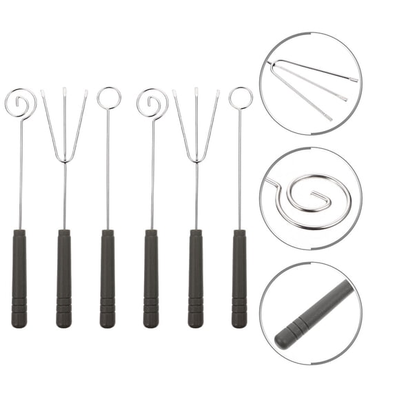 Chocolate Dipping Forks for Fondue Made of Stainless Steel with Black Plastic Handle Perfect for Parties and Outdoor Use 9 Pieces