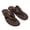 Dark Brown, variant on Plus-size Men's Fashion Cross-strap Toe-post Flip-flops with Microfiber Upper and Lining, Skin-friendly, Breathable, Soft, and Comfortable. Midsole Made of Microfiber +  Rubber for Shock Absorption