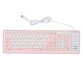 thumbnail image 3 of USB Wired Foldable Keyboard, Soft Silicone Water Proof Keyboard with 103 Keys for PC Laptop, Rollup for School Travel, 3 of 7