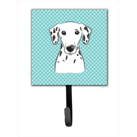 Carolines Treasures Checkerboard Blue Dalmatian Leash or Key Holder 7Hx4.25W multicolor