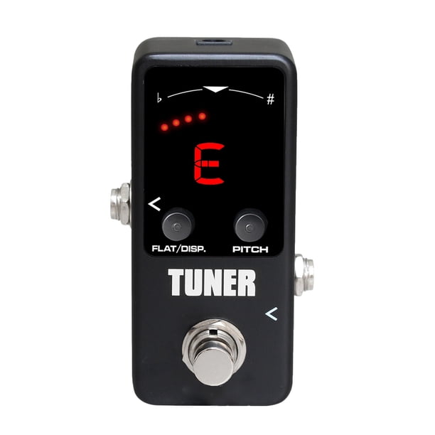 unbranded Pedal Afinador Para Guitarra Con Pantalla LED Dual Modo Y Aleación De Aluminio Negro