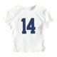 thumbnail image 4 of Camiseta corta holgada de mujer, informal y retro, con estampado de letras., 4 of 4