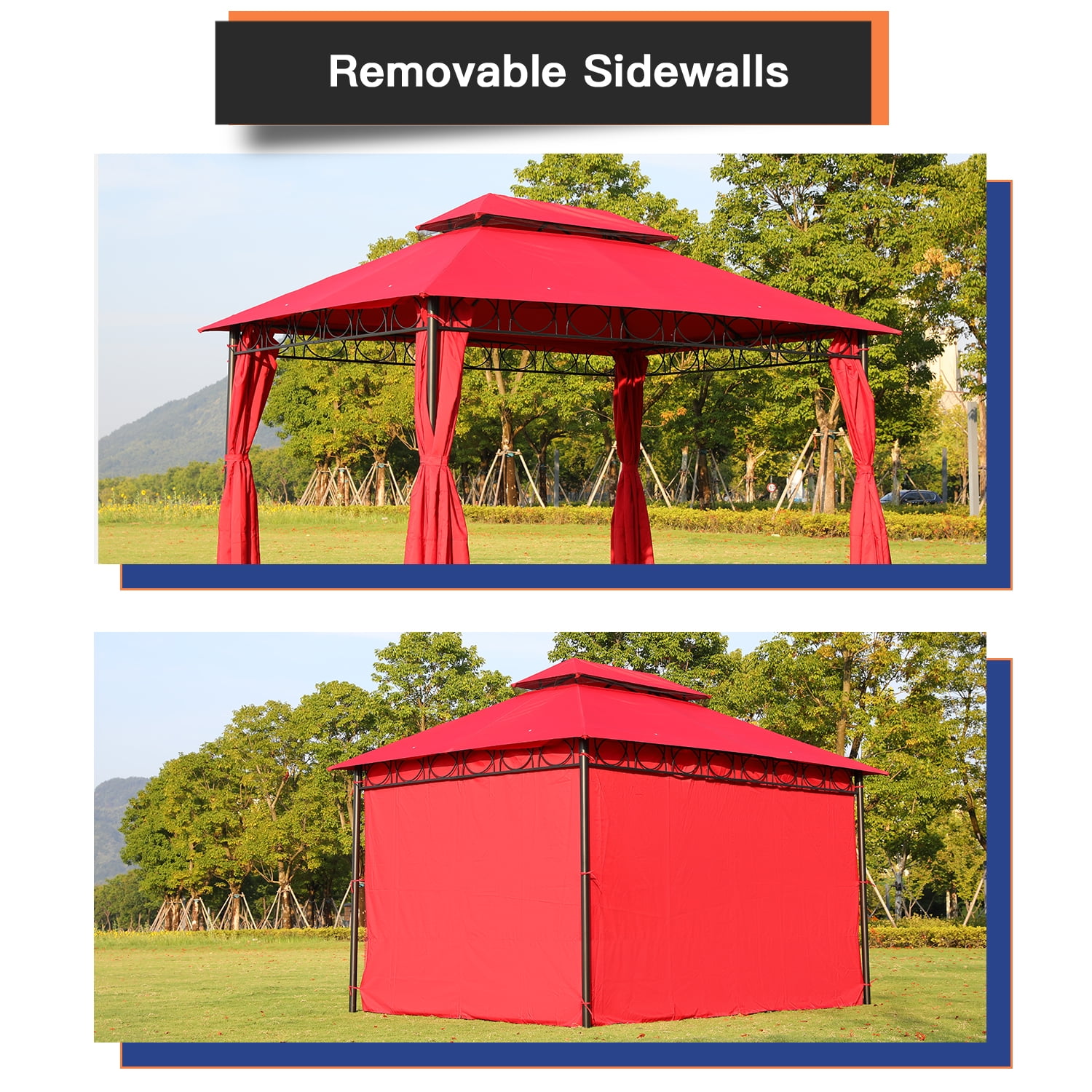 PayLessHere 157.0’ Outdoor Gazebo Canopy Tent, UV Protection