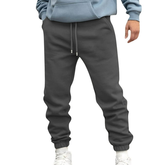Dagugfen Sweatpants for Men High Waist Drawstring Baggy Comfy Casual Active Running Pants Fall Winter