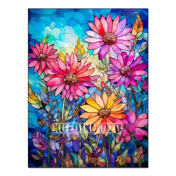 Resin Fairy Dust AB Diamond Painting Kit Glass Flower Mosaic Embroidery Cross Stitch DIY Beautiful Landscape Home Decoration40 x 50 cm, unframed,Resin-9,50x40cm