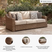 Signature Design by Ashley Caribou Crystal Outdoor Sofa with Cushion