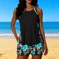 thumbnail image 6 of qucoqpe Tankini Swimsuits for Women Fashion Floral Two Piece Modest Bathing Suits Vacation Beach Swimwear with Boyshorts, 6 of 8