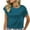 Blue, variant on Womens Tops Tbopshirt Summer Tops for Women,Plus Size T Shirts,Women's Casual Solid Color Short-Sleeved Crew-Neck Top,Short Sleeve Blouses