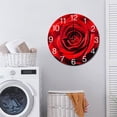 thumbnail image 7 of ZXCXRQFa Floral Flower Rose Red Silent Non Ticking Wooden Clock 10 Inch, Round Wall Clock,Decorative for Living Room, Kitchen, Home,Bathroom, Bedroom, Office or School, 7 of 7