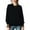 *Black, variant on ClodeEU Women's Crew Neck Long Sleeve Sweatshirt,Casual Loose Fit Pullover Top Army Green,Women's Plus L