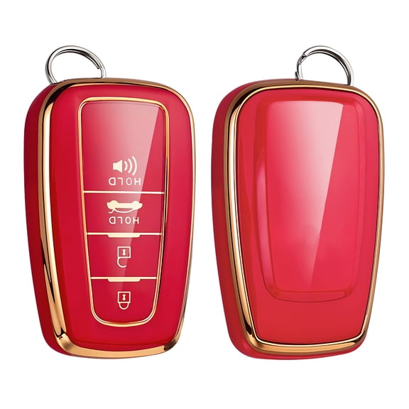 for Toyota Key Fob Cover, for Camry RAV4 Highlander Avalon C-HR Prius Corolla GT86 Key fob case Premium Soft TPU Full Cover Protection Smart Key Holder