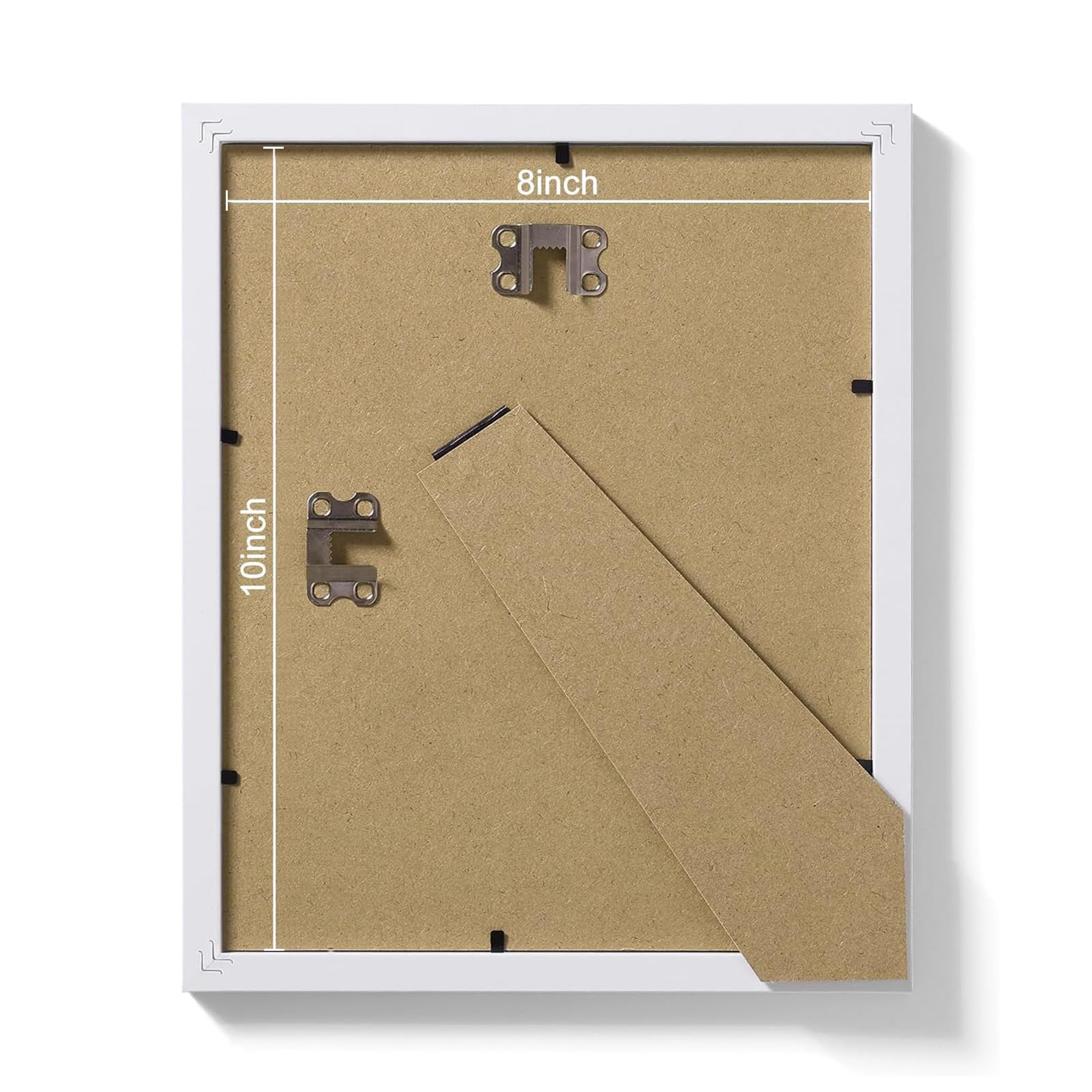 decorUhome 8x10 White Picture Frame Set of 9, Display 5x7 Pictures with Mat or 8x10 without Mat, Photo Frames for Wall or Tabletop