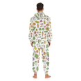 thumbnail image 4 of FORMRS Onesies Pajama for Adults Unisex Hoodie Winter Jumpsuit One Piece Sleepwear, Sizes S-2XL, Green Vegetables Pattern, 4 of 7