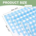 thumbnail image 2 of Uxcell Flower Gift Wrapping Paper, Plaid Waterproof Bouquet Paper Wrap Florist Supplies Packaging Floral Paper Blue, 2 of 7