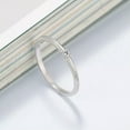 thumbnail image 3 of Ultra-fine Tail Ring 925 Silver CZ Womens Silver/Rose Gold Wedding Ring Size 3-8, 3 of 8