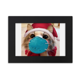thumbnail image 1 of Bonita máscara de gato navideño. Marco de Fotos de escritorio imagen Arte Negro Pintura 5x7 pulgadas, 1 of 4