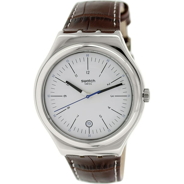 Swatch Swatch Men's Irony YWS401 Brown Leather Leather Swiss Quartz Watch