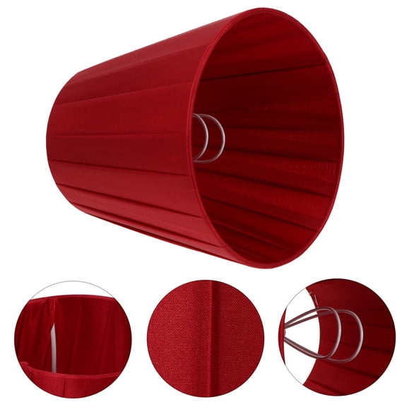 FENGGUIQU Red Cloth Clip Lampshade Cover for Table Wall Floor Lamps, Creative Bulb Light Shade, and Easy to Install