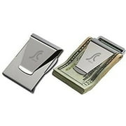 Slim Clip - Double-Sided Money Clip Wallet for Cash Credit Cards Unisex Stainless Steel - Silver