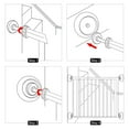 thumbnail image 4 of SUSWIM 4 Pack Baby Gate Wall Protector Protect Walls from Pet Gates & Dog Gates - No Safety Hazard on Spindles - for Child Pressure Mounted Baby Gate for Stairs Cup Guard - White, 4 of 6