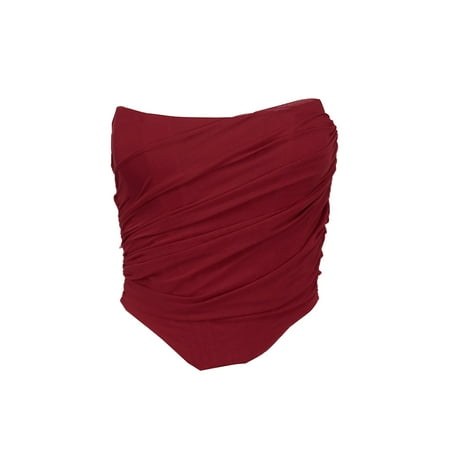 

Jxuto Crop Top Strapless Sleeveless Sexy Strapless Mesh Corset for Party