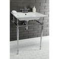 thumbnail image 2 of Fauceture Continental 25" x 22" Ceramic Vanity Top with Rectangular Sink, 4" Faucet Drillings, White, 2 of 11